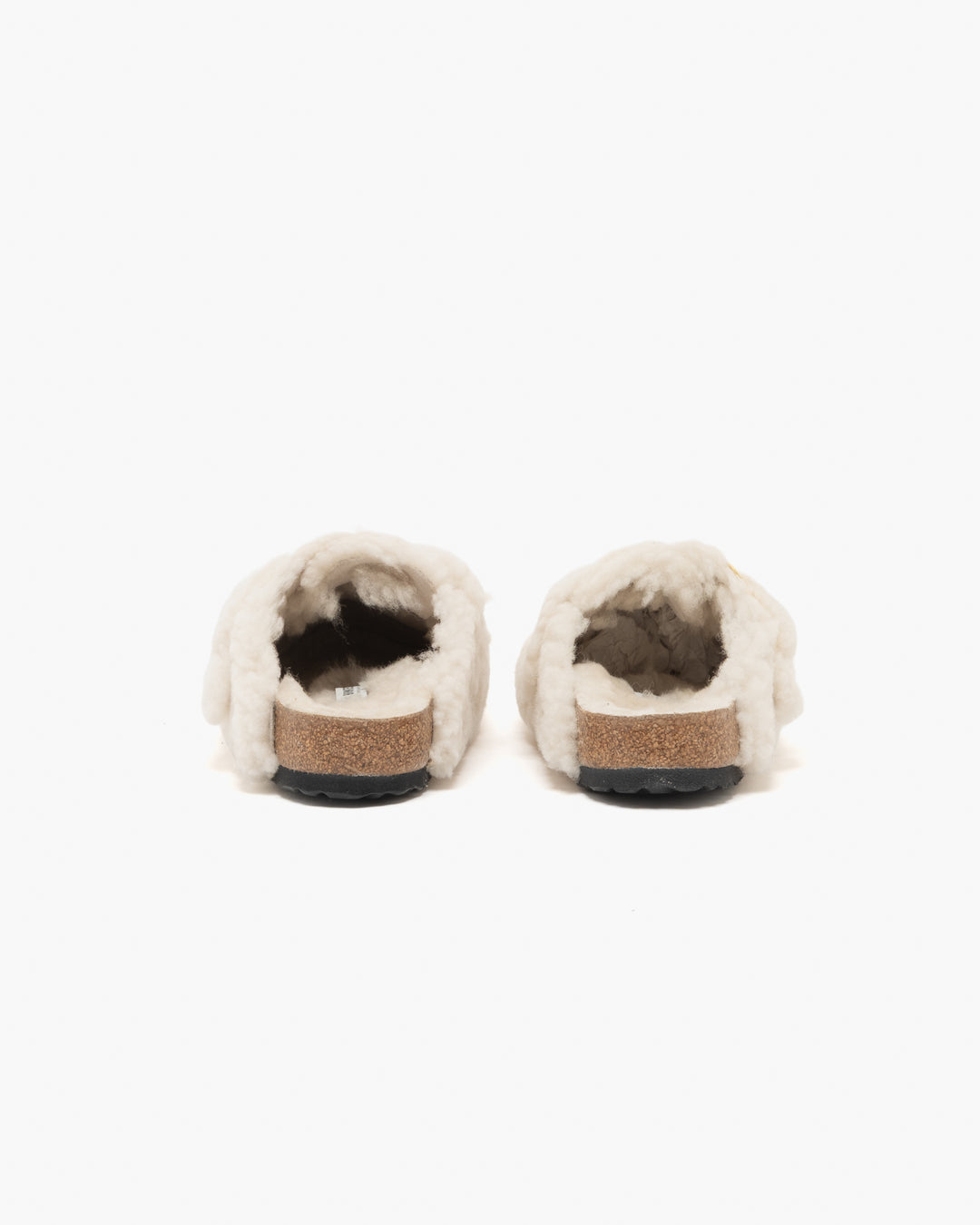 Birkenstock Boston Big Buckle Teddy Eggshell
