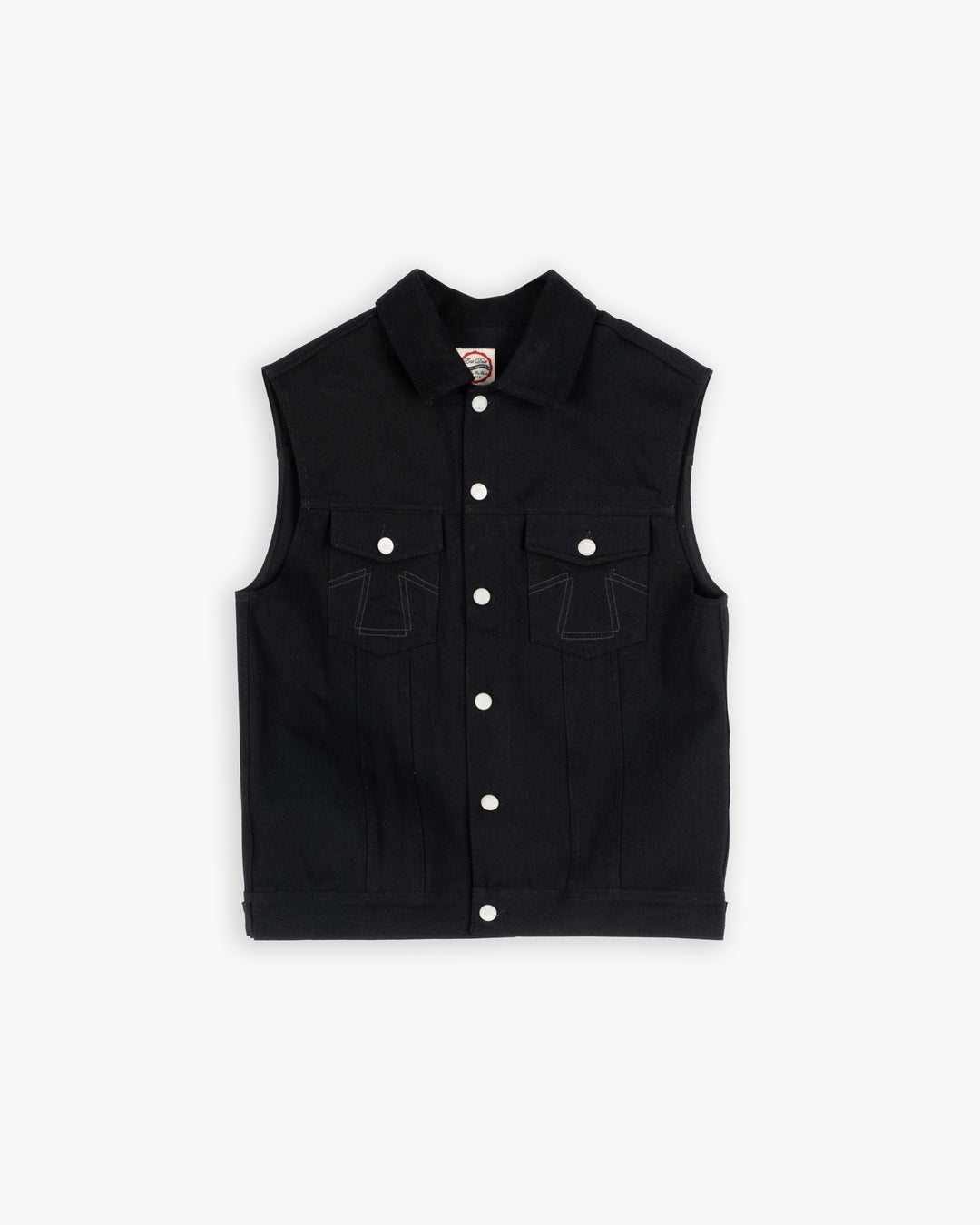736 Sleeveless Jacket Black Denim