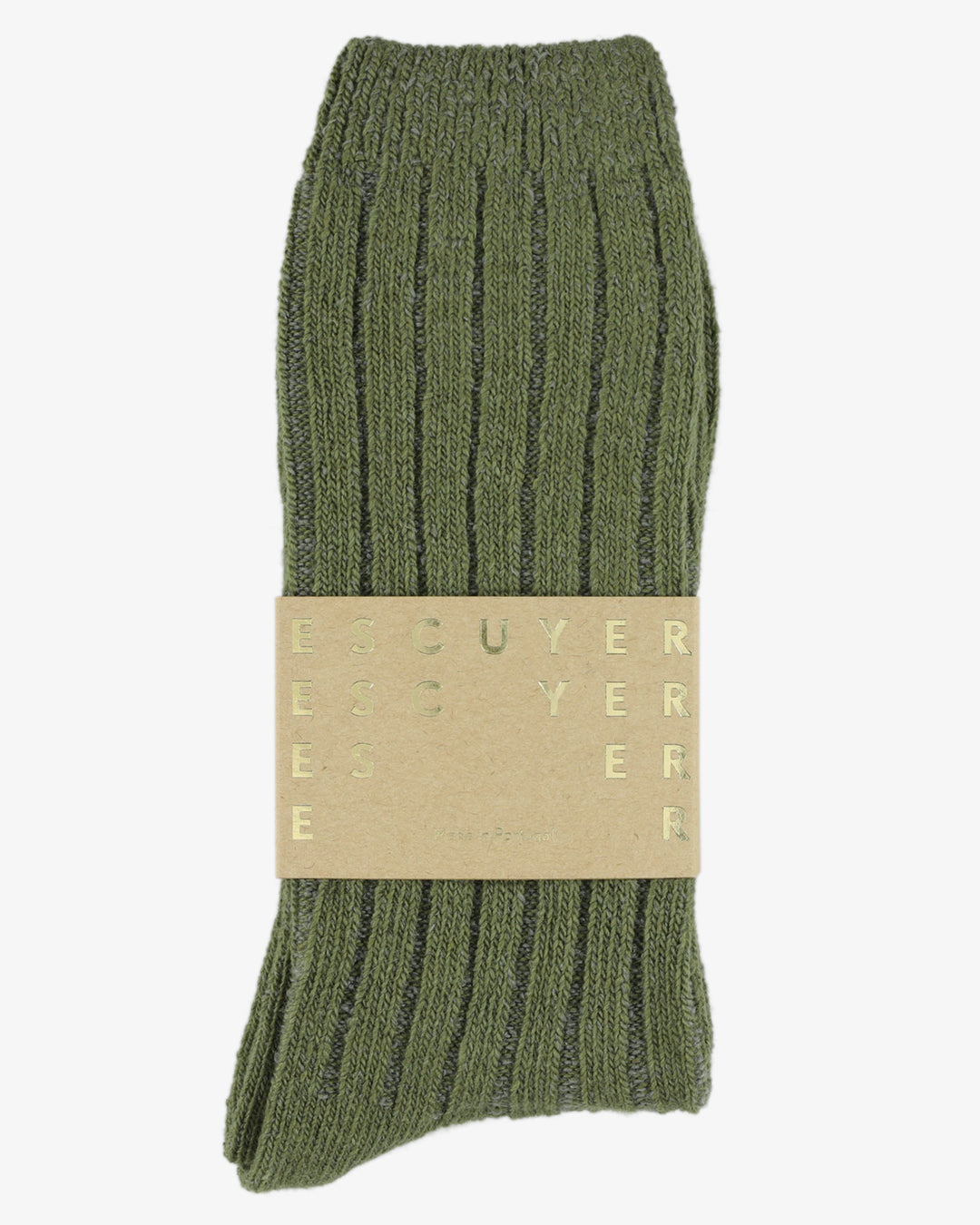Escuyer Cashmere Crew Socks Khaki