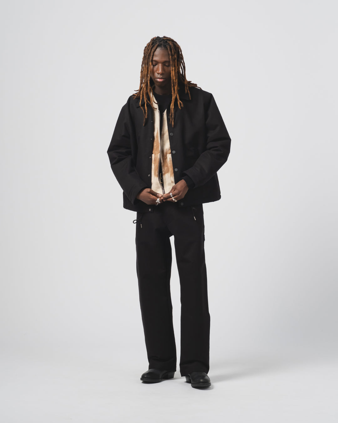 Dago Jacket ネブラスカ コットン ブラック