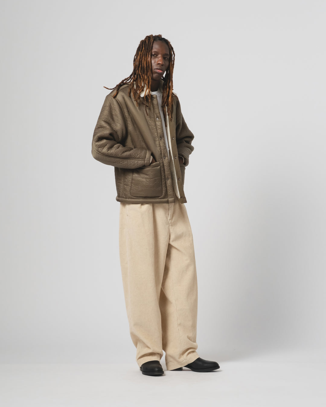 Sonora Jacket Piumino Nylon Fossil/Off White