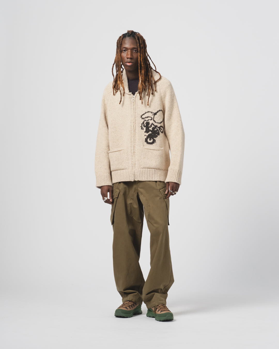 Trooper Pants Gabardine Satin Fossil Green