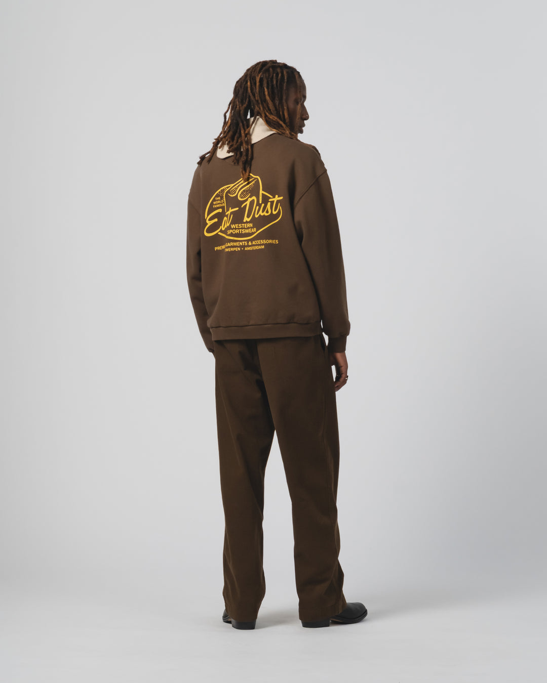 Western Sportswear Sweater Basic Fleece Brown