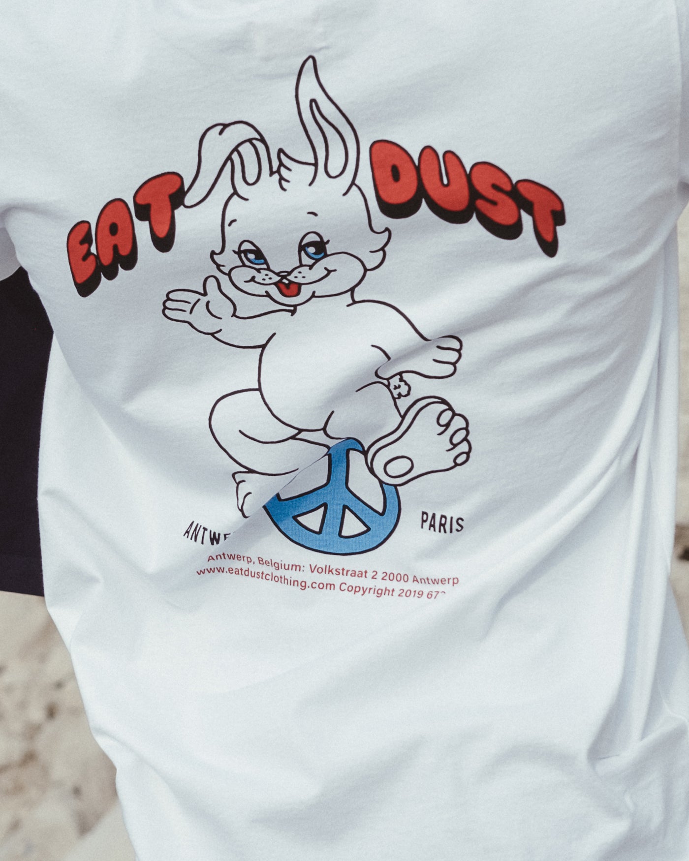 Russell-T Peace Bunny Basic Jersey White