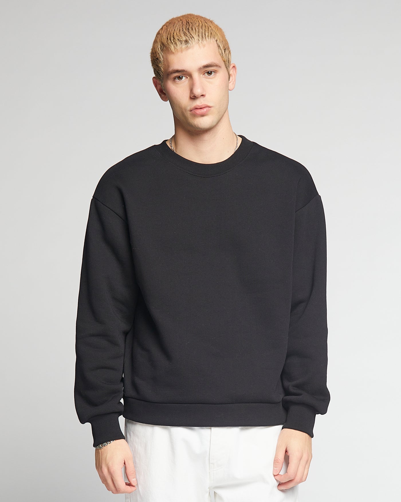 Detroit Sweater Basic Cotton Fleece Black