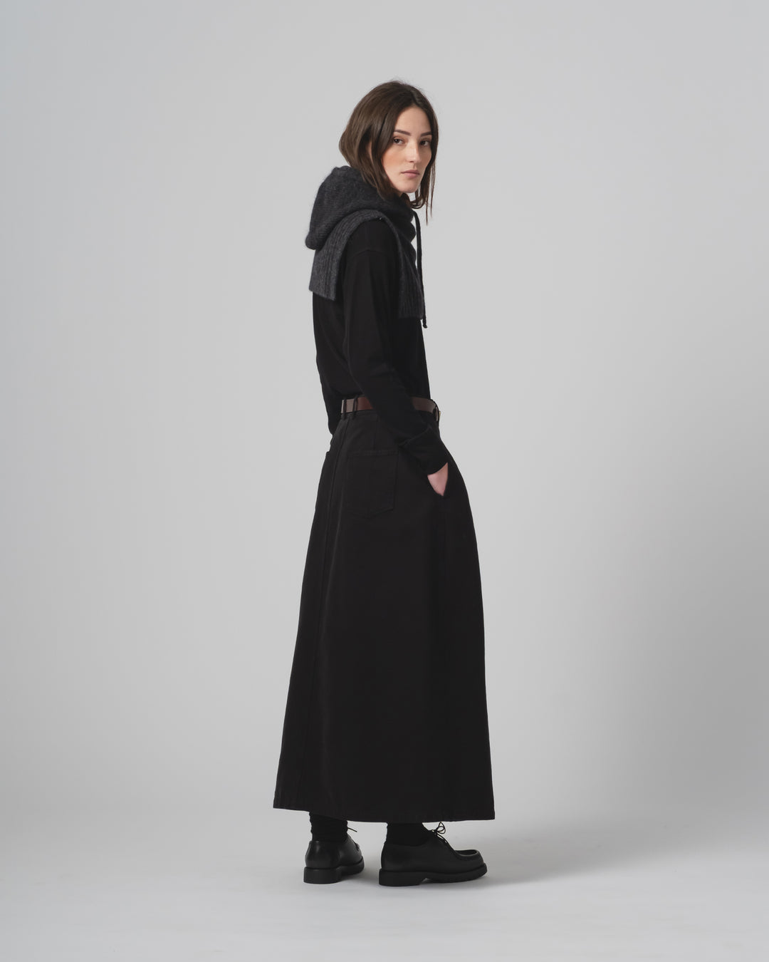 G.o.D Bulb Skirt Canvas Black