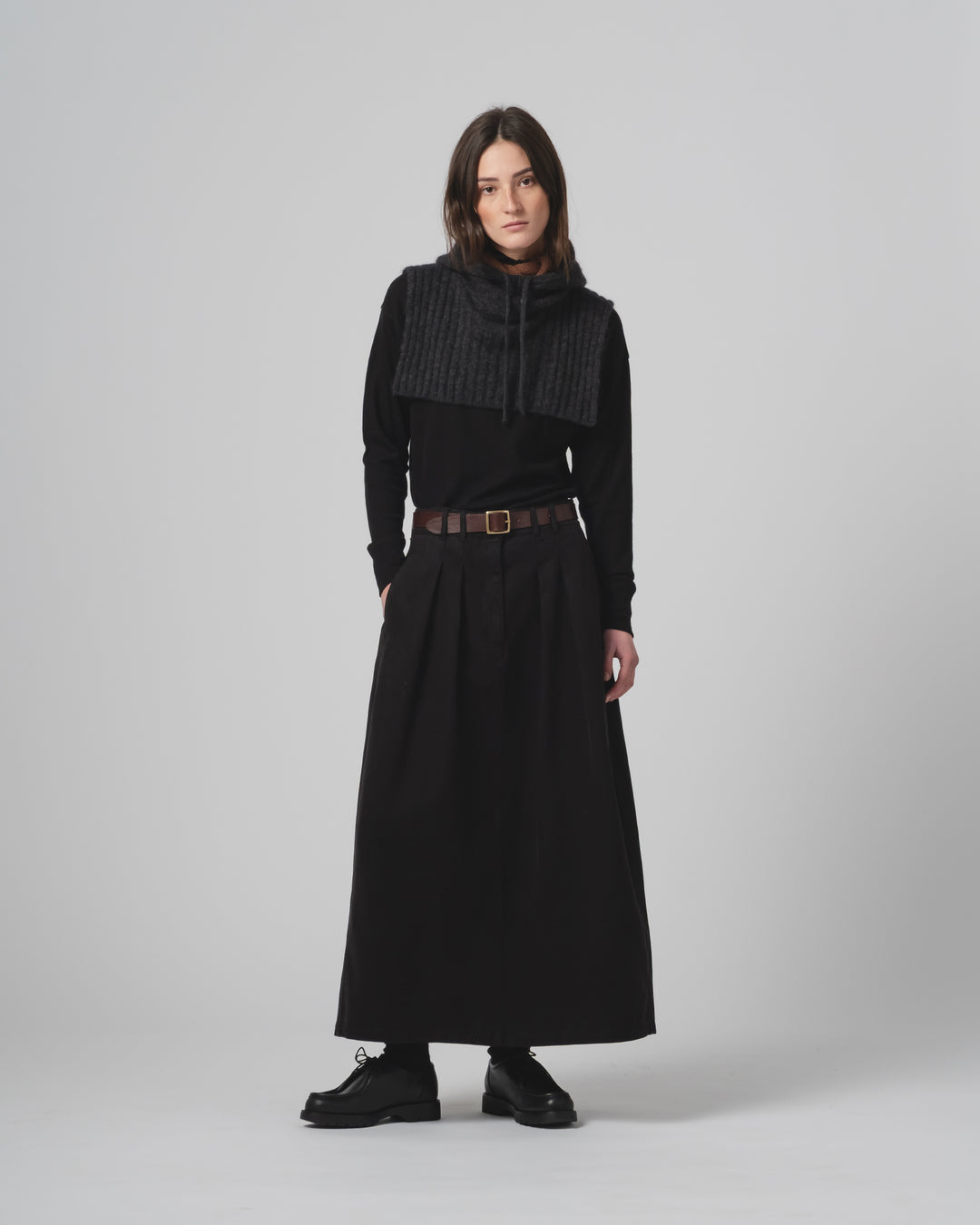 G.o.D Bulb Skirt Canvas Black