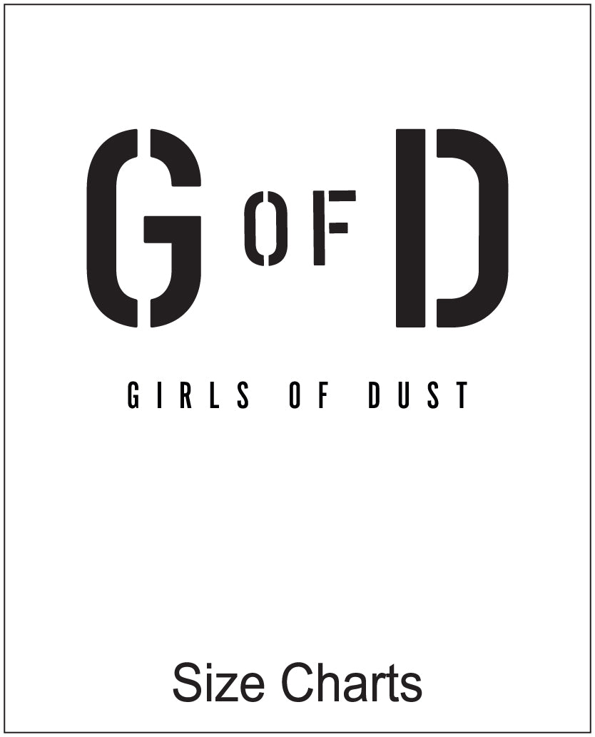 G.o.D Size Charts