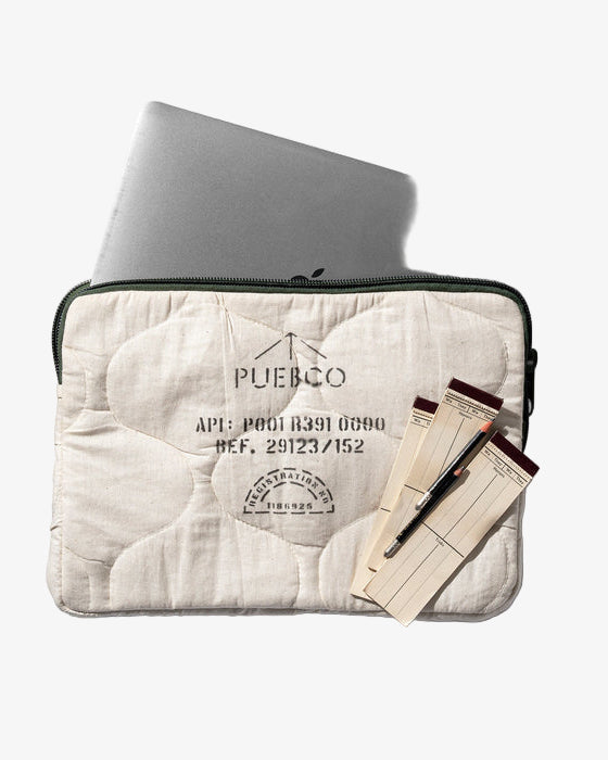 コットンキルティングラップトップケース