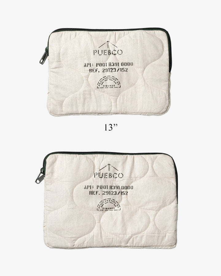 コットンキルティングラップトップケース