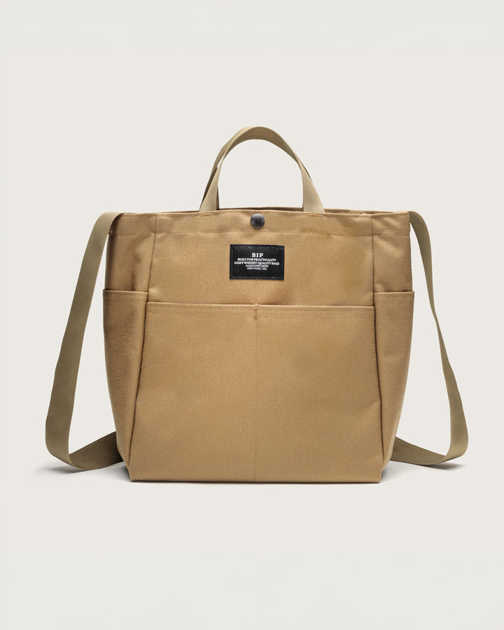 Multi-pocket Bag Medium Canvas Nylon Khaki