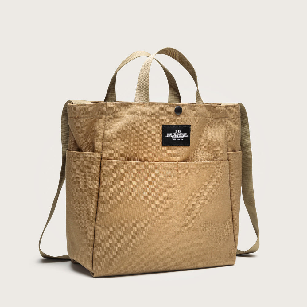 Multi-pocket Bag Medium Canvas Nylon Khaki