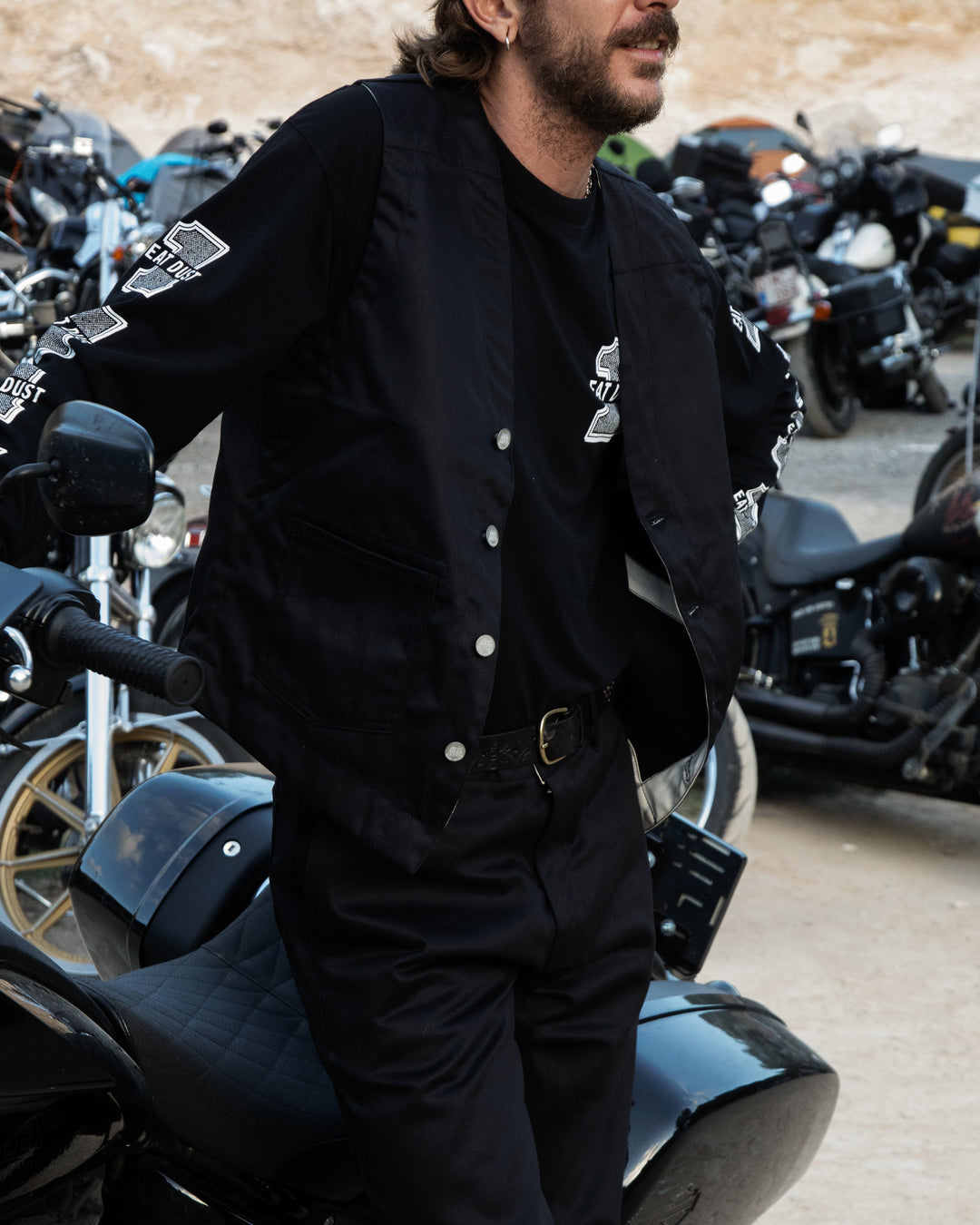 Western Vest Utility Twill Black