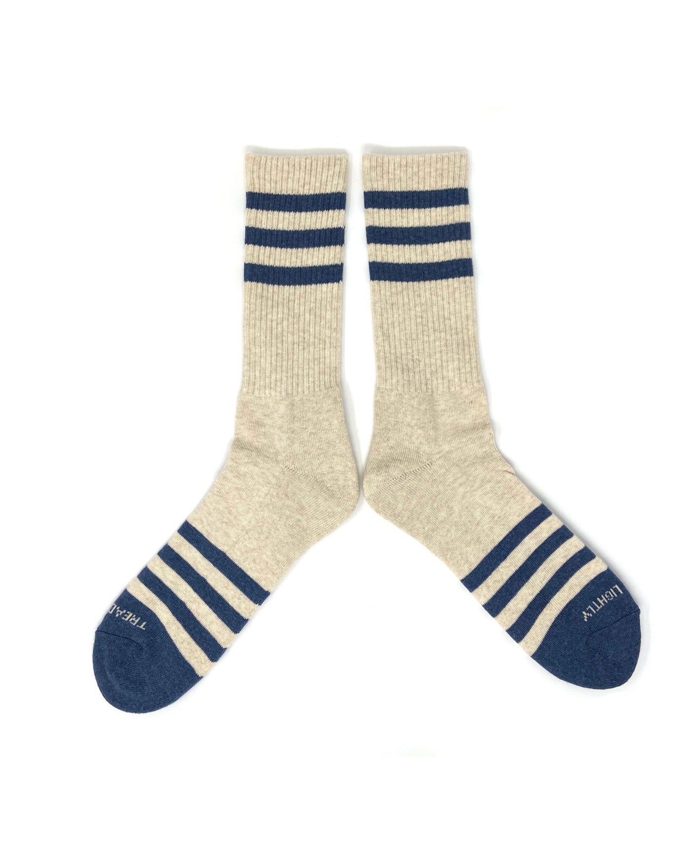 T.A.C Socks Heather Stripes - Cream/Navy
