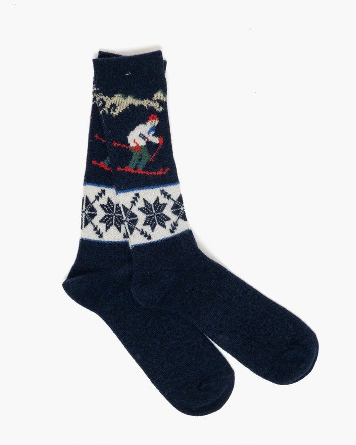 Anonymous Wool Ski JQ  Crew Sock Navy