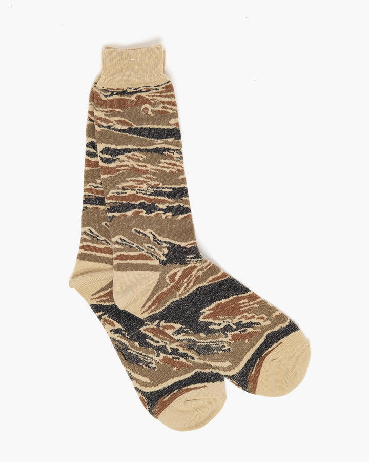 Anonymous Camo Crew Sock Light Brown