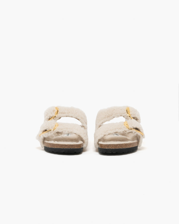 Birkenstock Arizona Big Buckle Teddy Eggshell