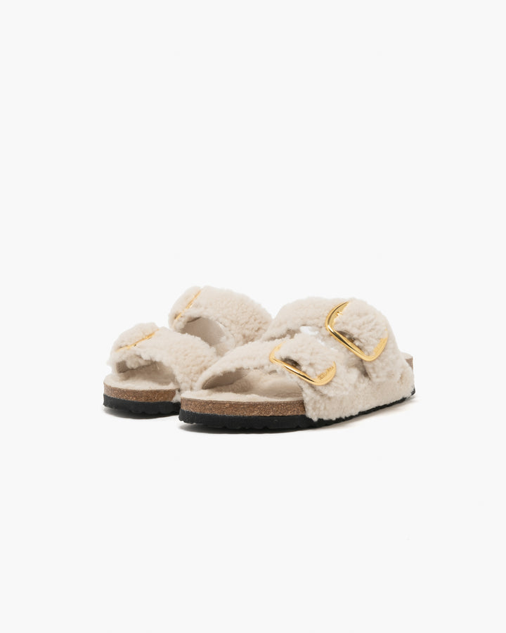 Birkenstock Arizona Big Buckle Teddy Eggshell