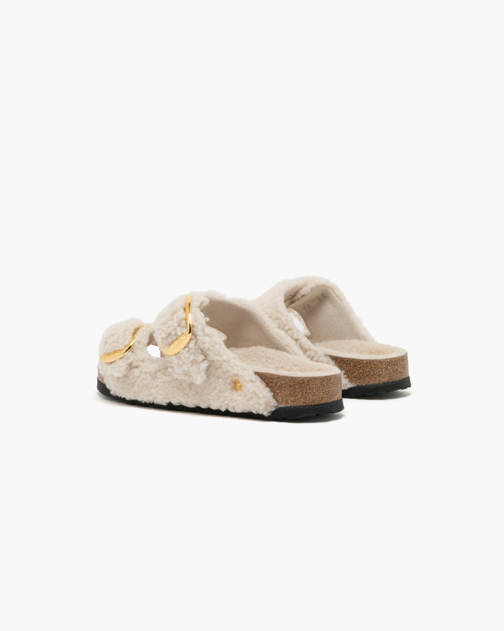 Birkenstock Arizona Big Buckle Teddy Eggshell