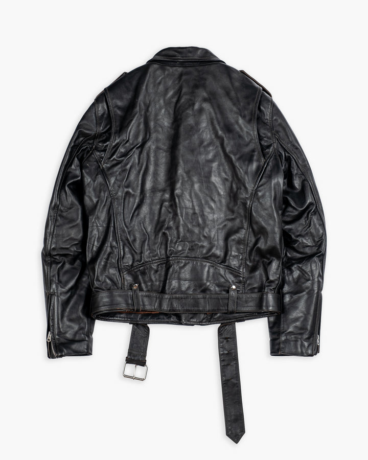 x Shangri-La Heritage Perfecto OFTR Teacore Leather Jacket Black