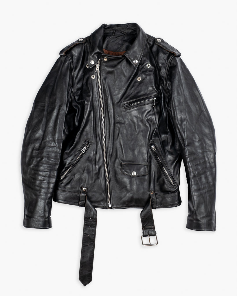 x Shangri-La Heritage Perfecto OFTR Teacore Leather Jacket Black