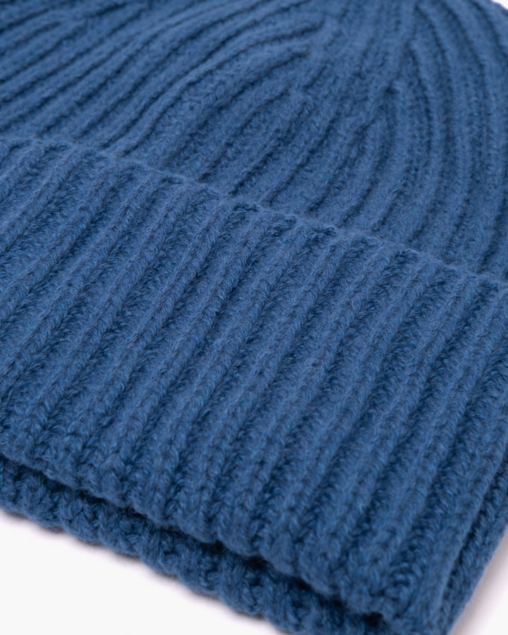 Wool Cashmere Beanie Aqua