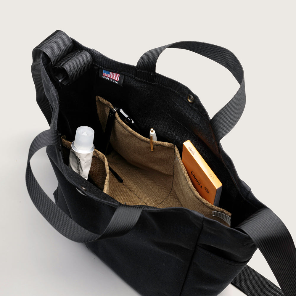 Multi-pocket Bag Medium Canvas Nylon Black