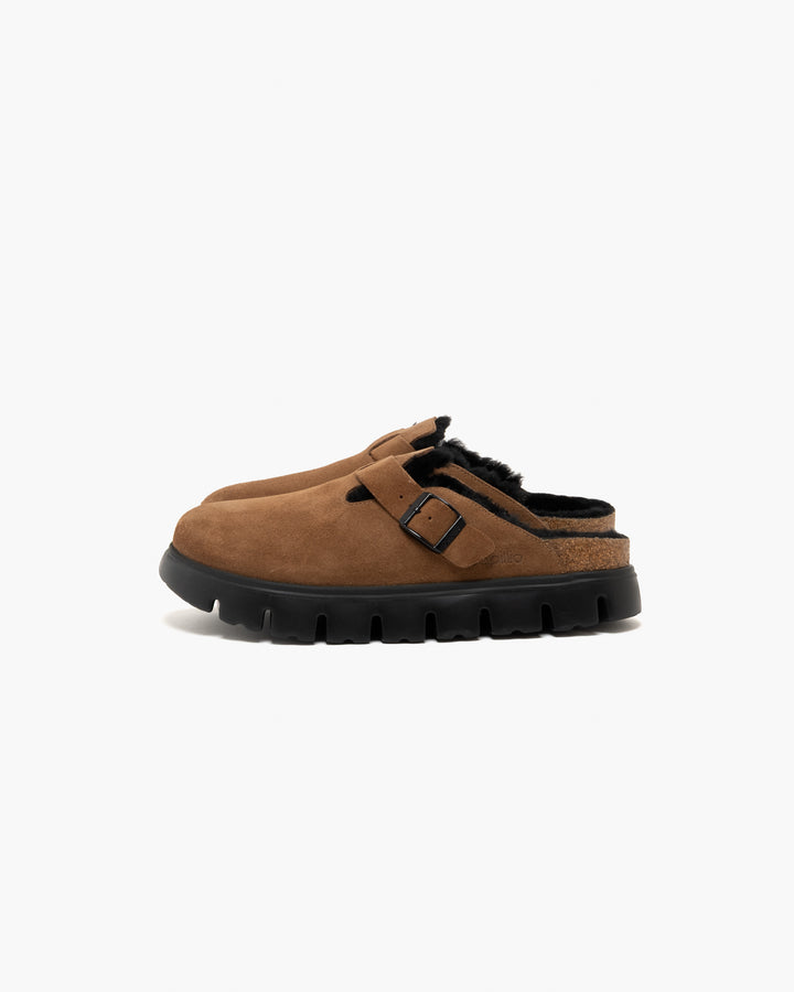 Birkenstock Boston Chunky Shearling Dark Tea