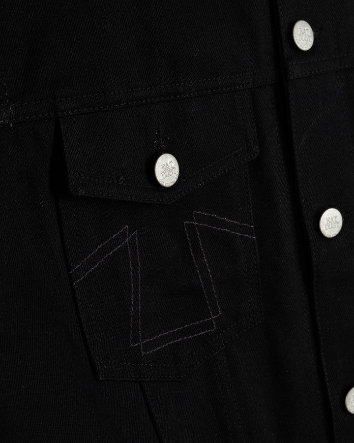 736 ノースリーブジャケット ブラックデニム