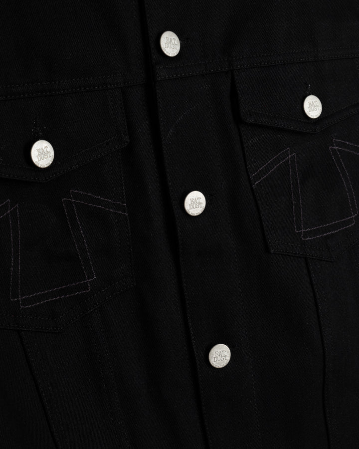 736 ノースリーブジャケット ブラックデニム