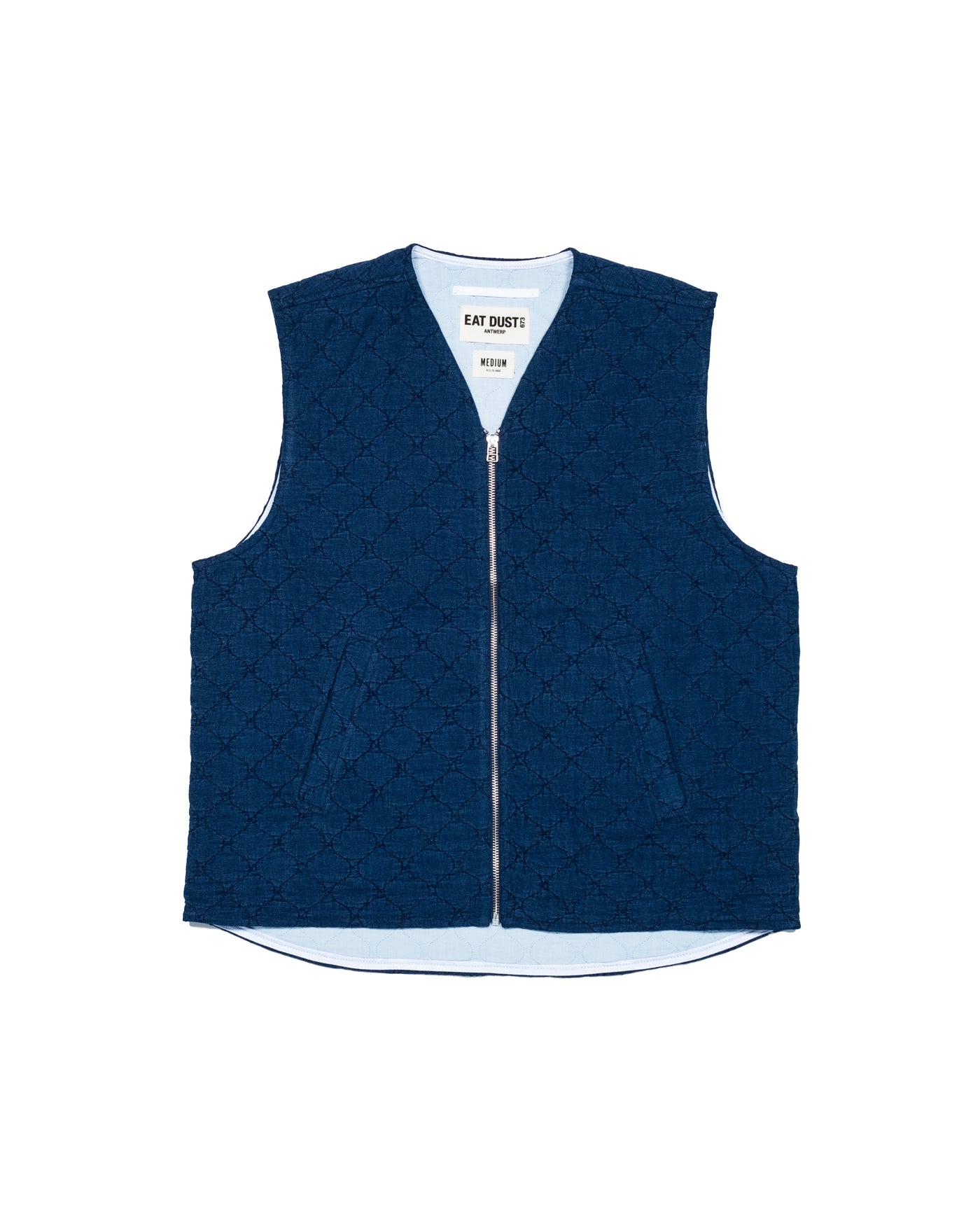 Deck Vest Padded Denim Stone Blue