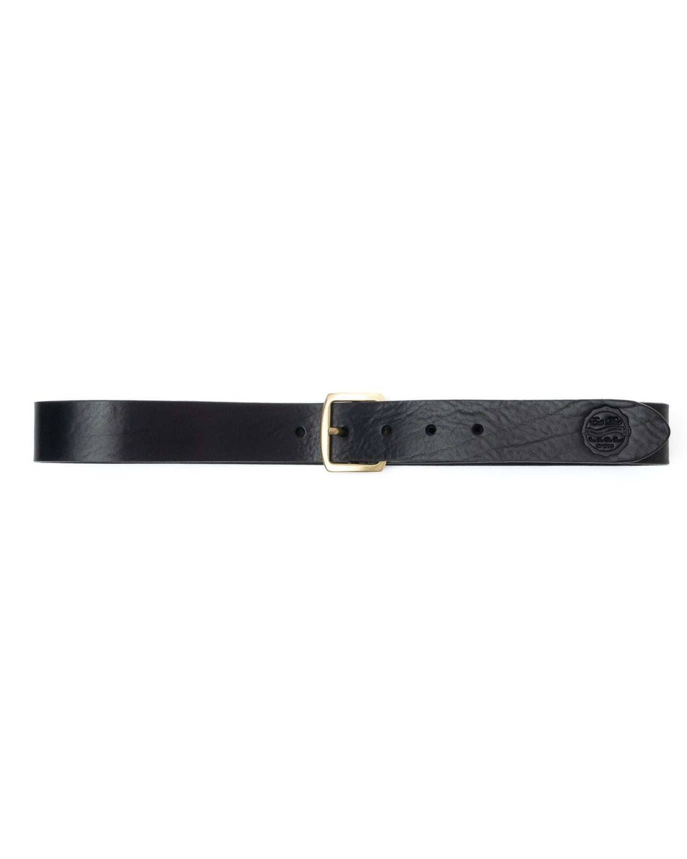 Leather Bridge Buckle Belt Black