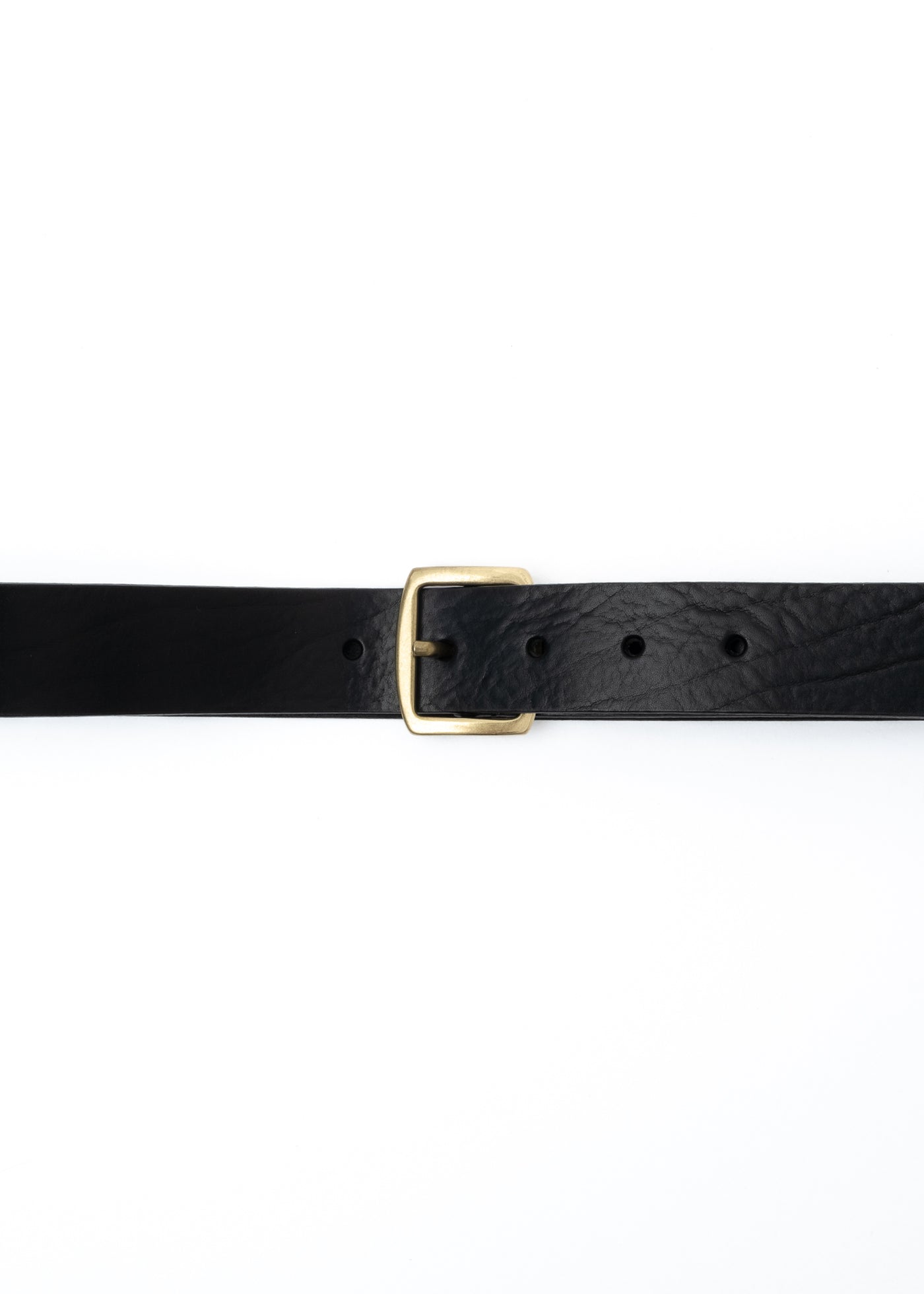 Leather Bridge Buckle Belt Black