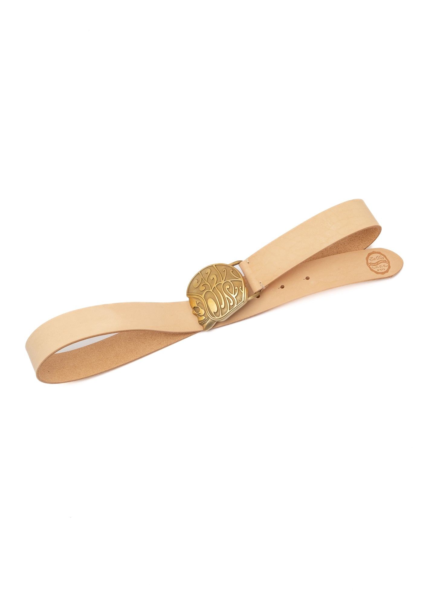 Belt Skull Logo Natural