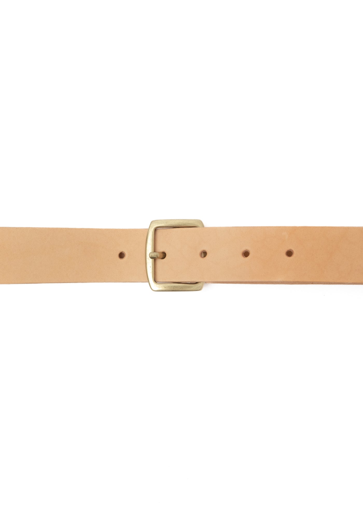 Leather Bridge Buckle Belt Natural