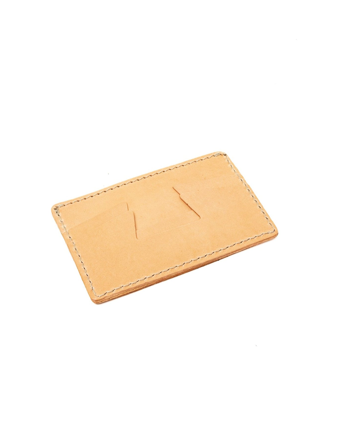Leather Credit Card Holder Natural