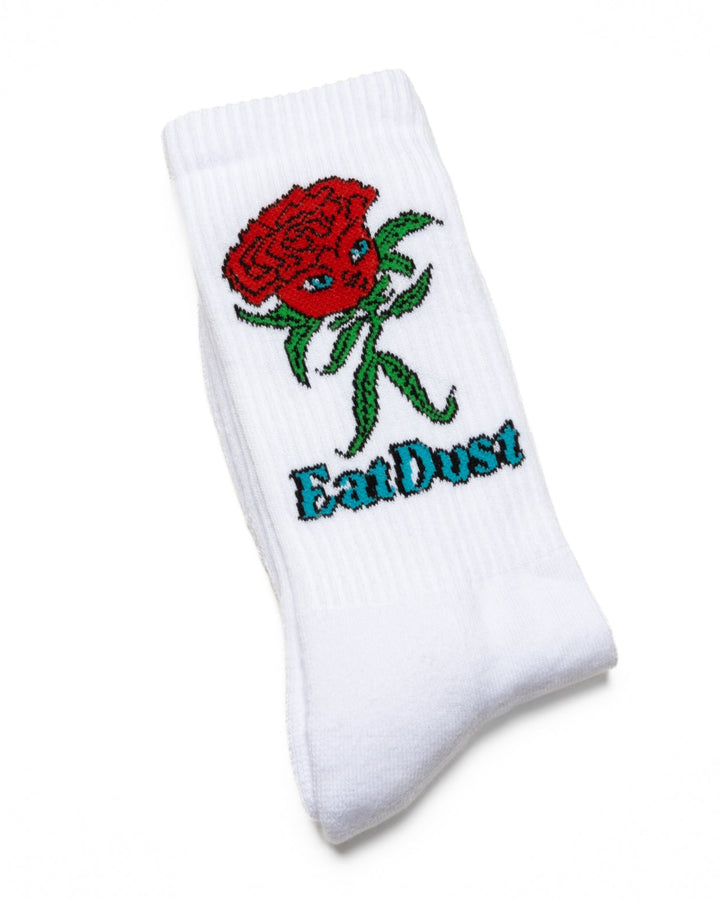 Rose Socks Cotton White