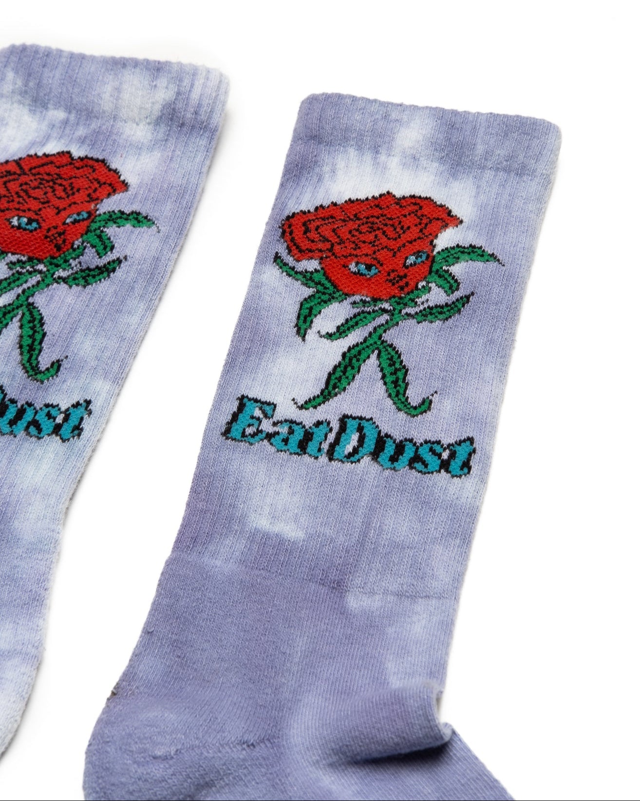 Rose Socks Cotton Tie-Dye Violet