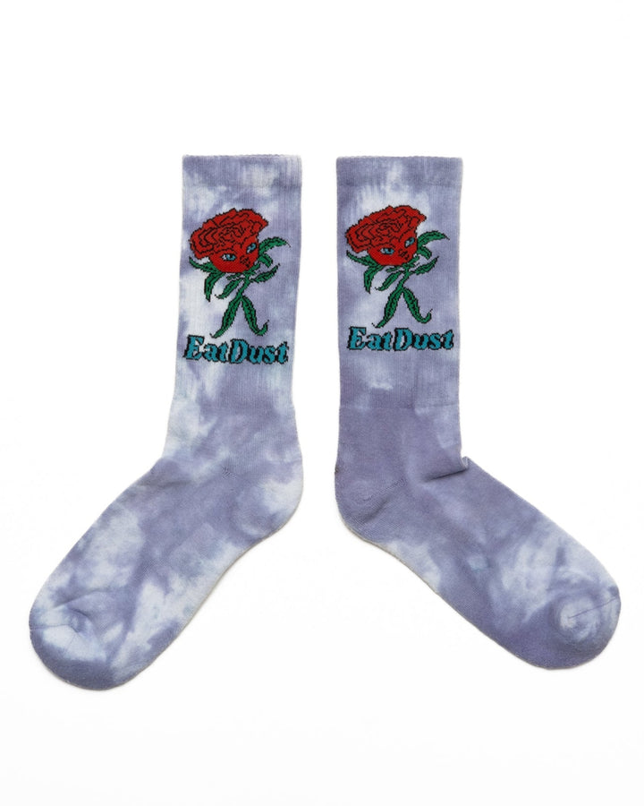 Rose Socks Cotton Tie Dye Violet