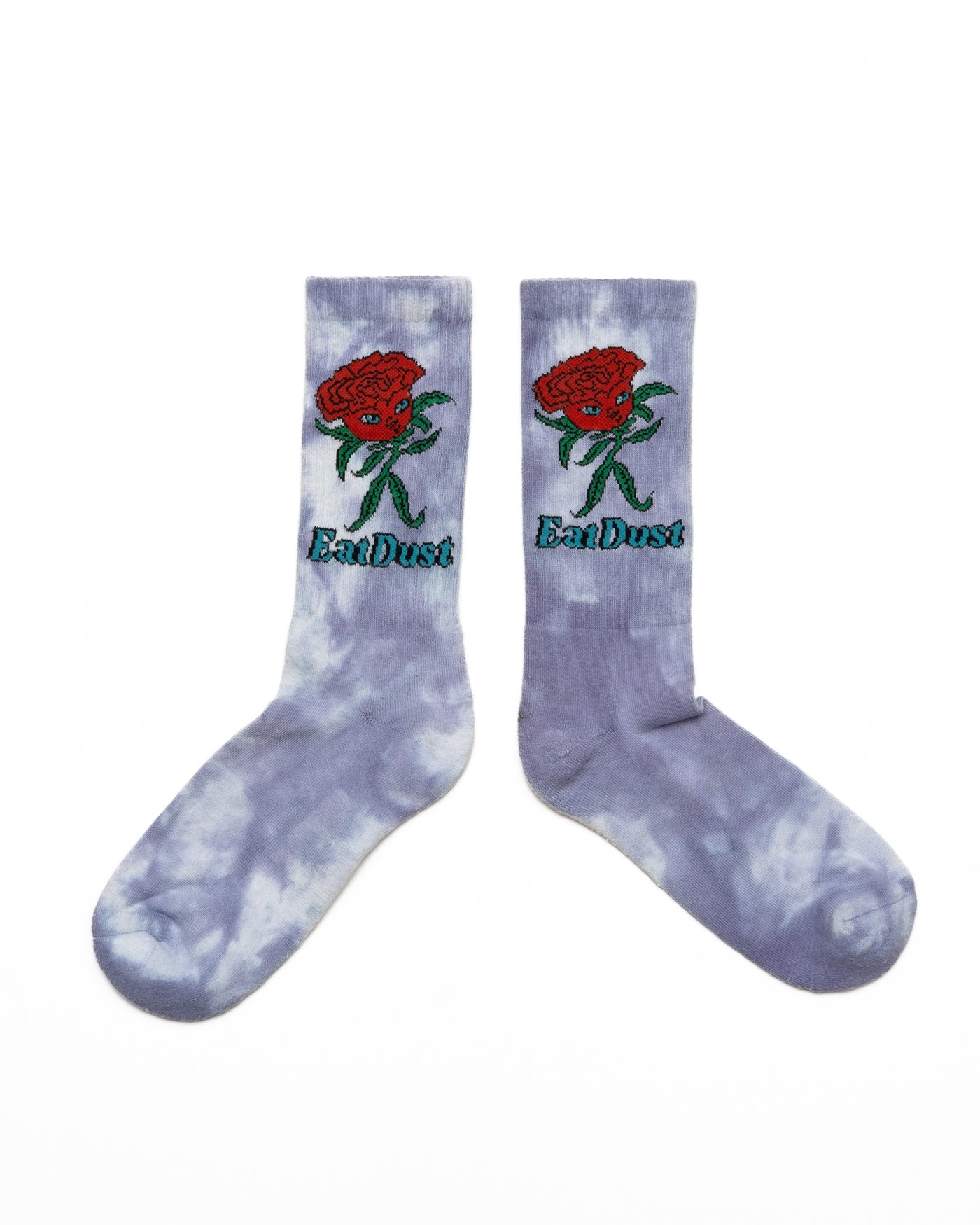Rose Socks Cotton Tie-Dye Violet