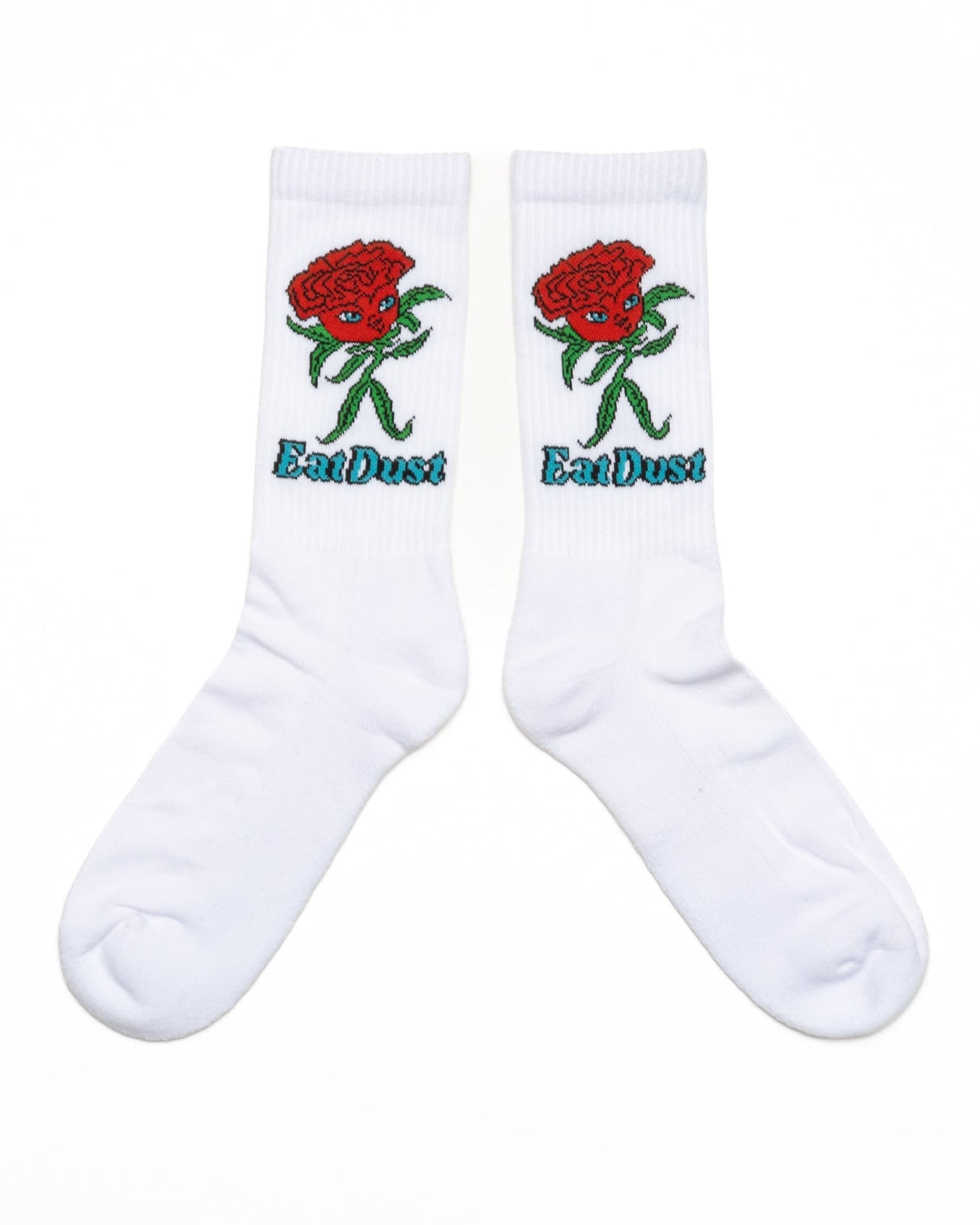 Rose Socks Cotton White