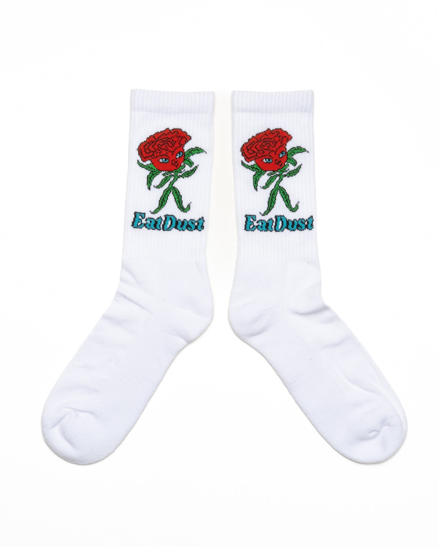 Rose Socks Cotton White