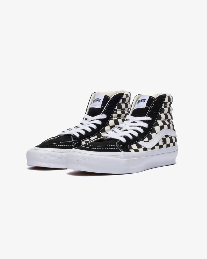Vans LX Sk8-Hi リイシュー 38 LX チェッカーボード ブラック/オフホワイト