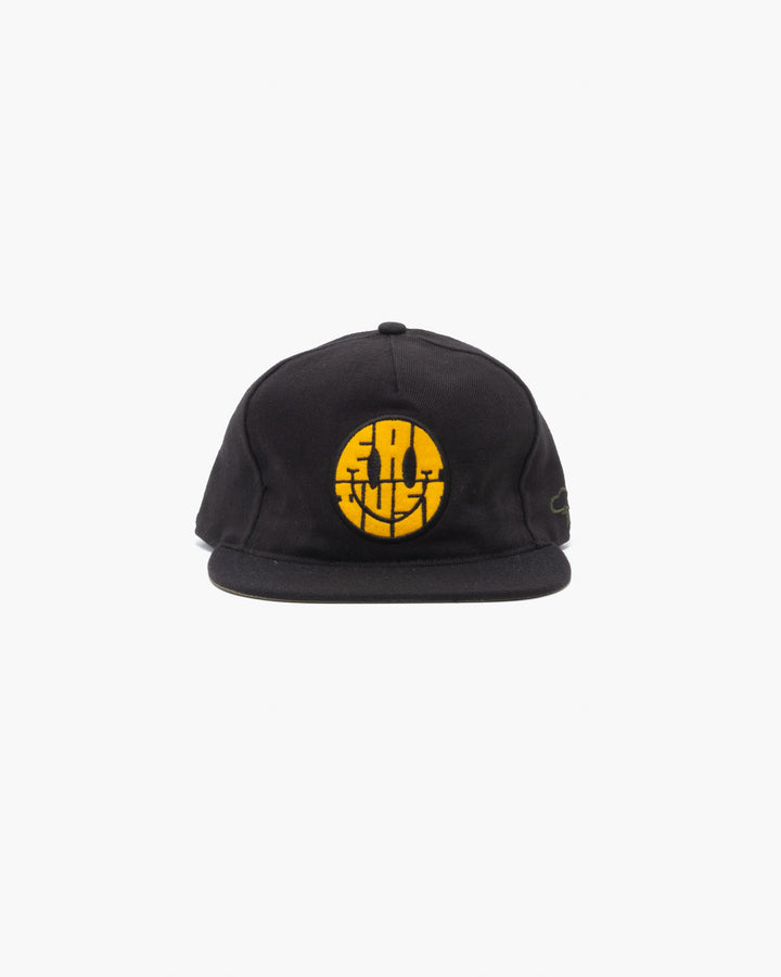 TAC x Eat Dust スマイリー キャンバス コットン ブラック