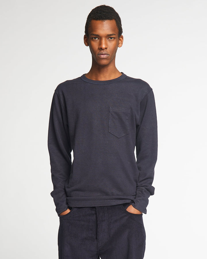 L/S Pocket T Military Jersey Navy