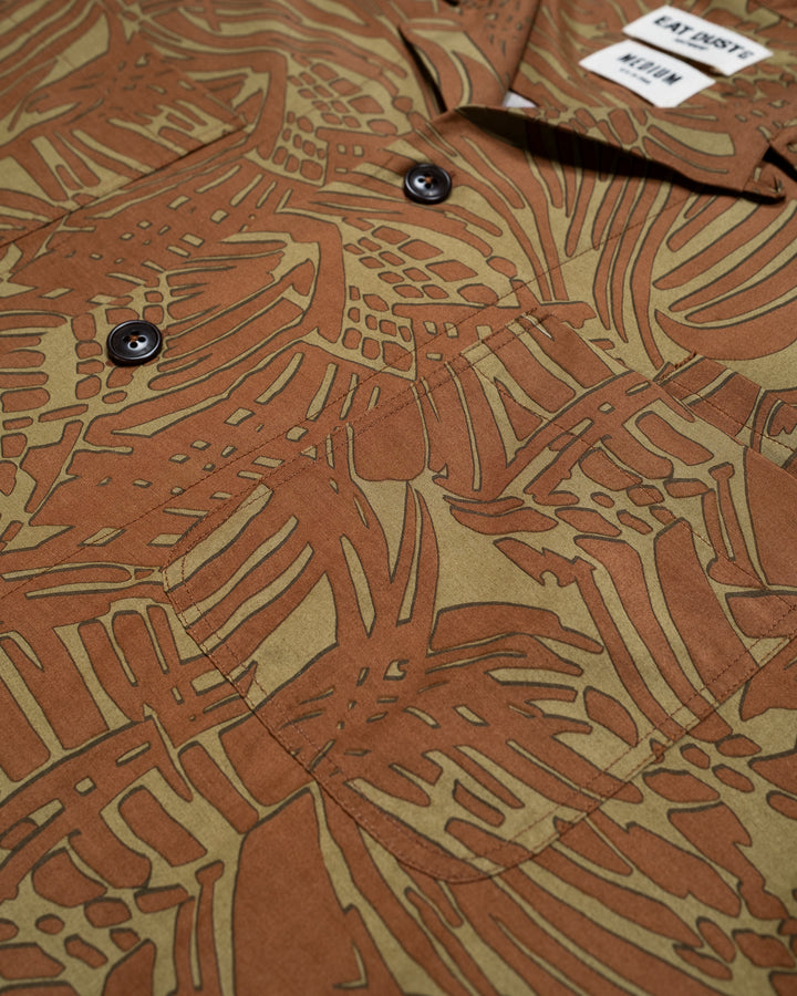 Aloha Shirt Bamboo Rayon Amber