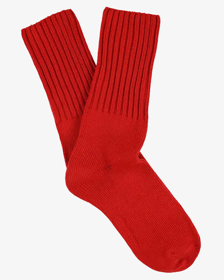 Escuyer Women's Crew Socks Bright Red