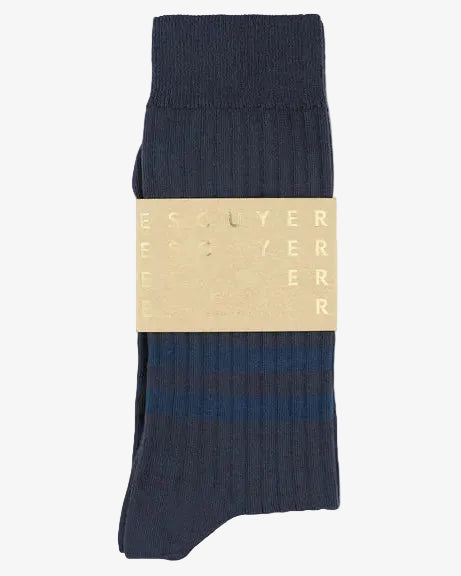 Escuyer Stripes Socks Blue/Blue