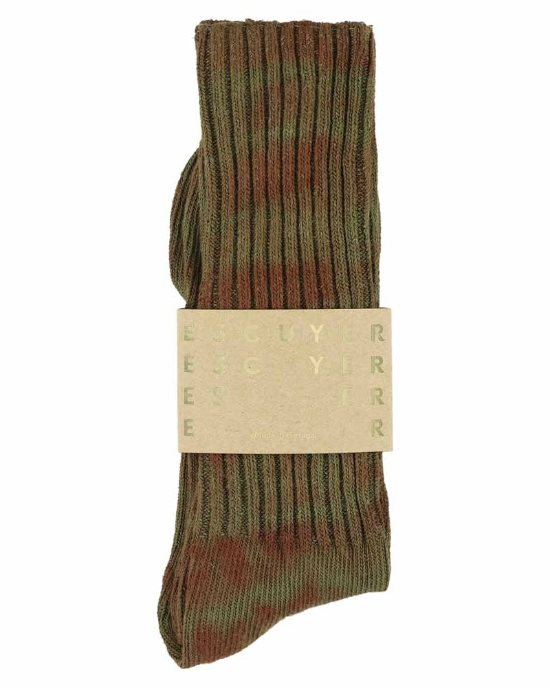 Tie Dye Socks Brown/Green