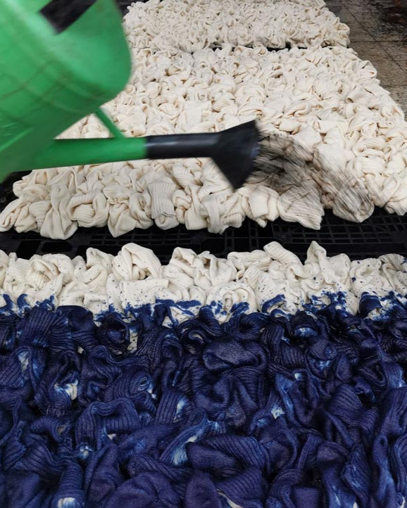 エスキエール タイダイソックス ブラウン/グリーン